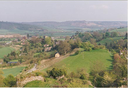View of the outer bailey from the keep