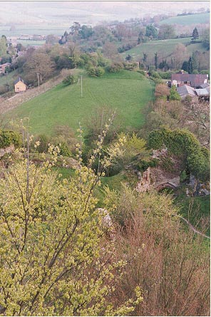 View of both baileys from the keep